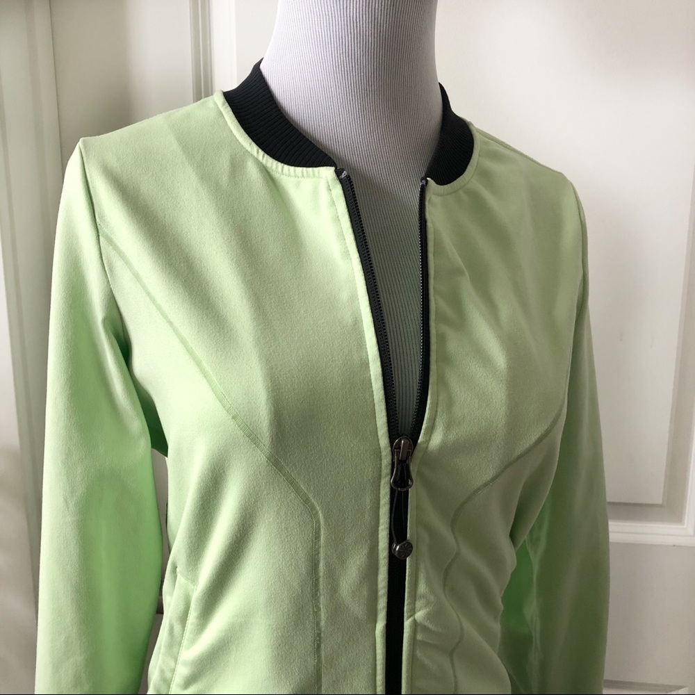 Athleta Bombtastic green bomber jacket XS - Picture 2 of 6